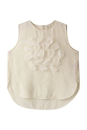 【プレインピープル/PLAIN PEOPLE】のシルキーオーガンジーモチーフブラウス 人気、トレンドファッション・服の通販 founy(ファニー) ファッション Fashion レディースファッション Fashion for Women トップス・カットソー Cut & Sew Tops キャミソール&ノースリーブ Camisoles & Sleeveless Tops シャツ・ブラウス・オフィスカジュアル Elegant Blouses & Button-Ups オーガンジー Organza Fabric デニム Denim, Jeans Material ノースリーブ Sleeveless, No-Sleeve フレア Flare, Flared ボトム Bottoms, Lower Wear ミックス Mix, Mixed Style モチーフ Motif, Design Theme |ID:prp329100004902735