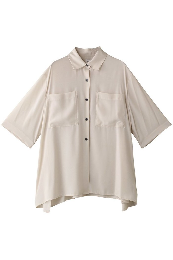 【マノフ/MANOF】のBACK LAYER SHIRT/シャツ インテリア・キッズ・メンズ・レディースファッション・服の通販 founy(ファウニー) https://founy.com/ ファッション Fashion レディースファッション Fashion for Women トップス・カットソー Cut & Sew Tops シャツ・ブラウス・オフィスカジュアル Elegant Blouses & Button-Ups ショート Short, Short Length シンプル Simple, Minimal スリーブ Sleeve, Long Sleeve / Short Sleeve ドレープ Drape, Draping Fabric フロント Front, Front Design ワイド Wide, Wide Fit エレガント 上品 Elegant |ID: prp329100004902740 ipo3291000000036691513