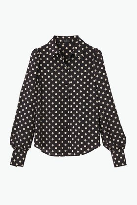 【デイジーリン/DAISY LIN】のBlouse “Dots Lady” 人気、トレンドファッション・服の通販 founy(ファニー) ファッション Fashion レディースファッション Fashion for Women トップス・カットソー Cut & Sew Tops シャツ・ブラウス・オフィスカジュアル Elegant Blouses & Button-Ups おすすめ Recommended / Our Picks ウォッシャブル Machine Washable エレガント 上品 Elegant シルク Silk, 100% Silk スリーブ Sleeve, Long Sleeve / Short Sleeve ドット Polka Dot, Dot Pattern モダン Modern, Contemporary ロング Long, Long-Length 人気 Popular, Best Seller |ID:prp329100004902749