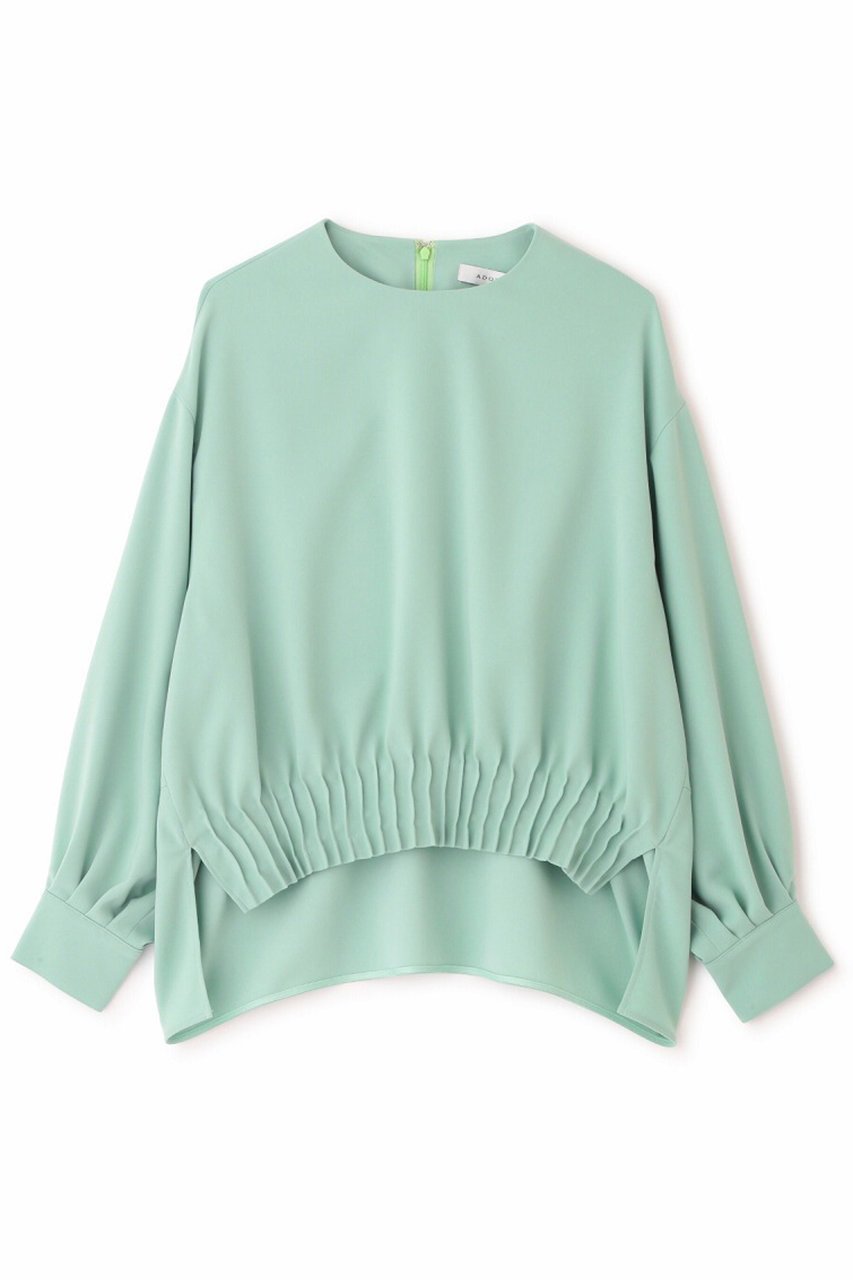 【アドーア/ADORE】のドライミドルジョーゼットブラウス インテリア・キッズ・メンズ・レディースファッション・服の通販 founy(ファニー) 　ファッション　Fashion　レディースファッション　Fashion for Women　トップス・カットソー　Cut & Sew Tops　シャツ・ブラウス・オフィスカジュアル　Elegant Blouses & Button-Ups　スリーブ　Sleeve, Long Sleeve / Short Sleeve　ドレープ　Drape, Draping Fabric　ロング　Long, Long-Length　ライトグリーン|ID: prp329100004902751 ipo3291000000036691617