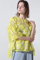 【ヒューエルミュージアム/hueLe Museum】の【hLM】シアーカットジャガードブラウス 人気、トレンドファッション・服の通販 founy(ファニー) ファッション Fashion レディースファッション Fashion for Women トップス・カットソー Cut & Sew Tops シャツ・ブラウス・オフィスカジュアル Elegant Blouses & Button-Ups エレガント 上品 Elegant オーガンジー Organza Fabric ショート Short, Short Length シンプル Simple, Minimal スリーブ Sleeve, Long Sleeve / Short Sleeve モチーフ Motif, Design Theme リボン Ribbon, Bow thumbnail イエロー|ID: prp329100004902753 ipo3291000000036691630