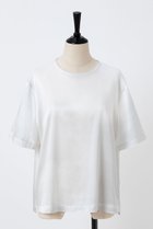 【オーヴィル/EAUVIRE】のウォッシャブルシルクTブラウス 人気、トレンドファッション・服の通販 founy(ファニー) ファッション Fashion レディースファッション Fashion for Women トップス・カットソー Cut & Sew Tops シャツ・ブラウス・オフィスカジュアル Elegant Blouses & Button-Ups ショート Short, Short Length シルク Silk, 100% Silk ストレッチ Stretch, Stretchy Fabric スリーブ Sleeve, Long Sleeve / Short Sleeve エレガント 上品 Elegant 半袖 Short Sleeve, Half Sleeve 定番 Standard, Basic Item thumbnail ホワイト|ID: prp329100004902755 ipo3291000000036691644