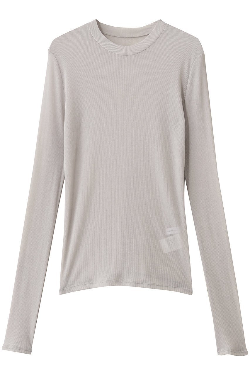 【スタニングルアー/STUNNING LURE】のシアーテレコロンT インテリア・キッズ・メンズ・レディースファッション・服の通販 founy(ファニー) 　ファッション　Fashion　レディースファッション　Fashion for Women　トップス・カットソー　Cut & Sew Tops　シャツ・ブラウス・オフィスカジュアル　Elegant Blouses & Button-Ups　ロングTシャツ・Tシャツ　Longline T-Shirts & Tees　カットソー・ベーシックTシャツ　Cut-and-Sewn Tops / Stretch Tees & Basics　スリーブ　Sleeve, Long Sleeve / Short Sleeve　ロング　Long, Long-Length　グレー|ID: prp329100004902760 ipo3291000000036691693