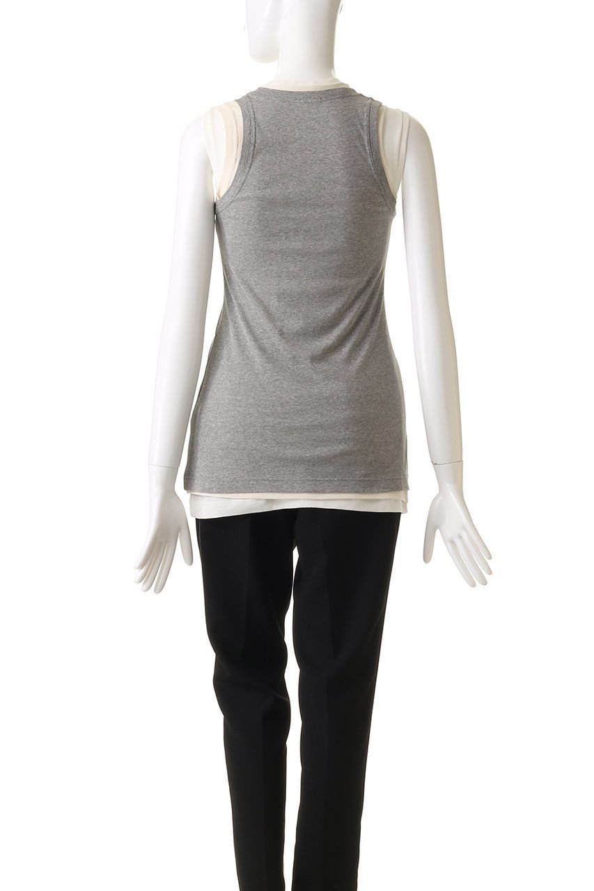 【ジル サンダー/JIL SANDER】の【JIL SANDER+】KIT レイヤードタンクトップ 人気、トレンドファッション・服の通販 founy(ファニー) 　ファッション　Fashion　レディースファッション　Fashion for Women　トップス・カットソー　Cut & Sew Tops　キャミソール&ノースリーブ　Camisoles & Sleeveless Tops　シャツ・ブラウス・オフィスカジュアル　Elegant Blouses & Button-Ups　ロングTシャツ・Tシャツ　Longline T-Shirts & Tees　カットソー・ベーシックTシャツ　Cut-and-Sewn Tops / Stretch Tees & Basics　キャミソール　Camisole, Spaghetti Strap Top　シンプル　Simple, Minimal　タンク　Tank Top, Sleeveless Top　ベーシック　Basic, Essential　other-4|ID: prp329100004902783 ipo3291000000036692177