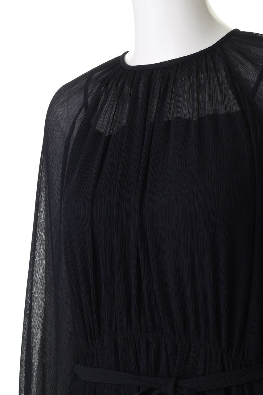 【ジェイドット/j.】のクレープジョーゼットフリルティアードドレス 人気、トレンドファッション・服の通販 founy(ファニー) 　ファッション　Fashion　レディースファッション　Fashion for Women　ワンピース　Dresses　フォーマル・パーティードレス・結婚式用ドレス　Elegant & Casual Dresses　チュニック　Tunic Tops & Dresses　エアリー　Airy Texture　ギャザー　Gathered, Ruffled　シアー　Sheer, See-Through　ジョーゼット　Georgette, Semi-Sheer Fabric　チュニック　Tunic, Long Top　ティアードワンピース　Tiered Dress, Flared Dress　パーティ　Party, Party Style　フリル　Frill, Ruffle　ペチコート　Petticoat, Underskirt　リボン　Ribbon, Bow　ロング　Long, Long-Length　other-5|ID: prp329100004902798 ipo3291000000036692536