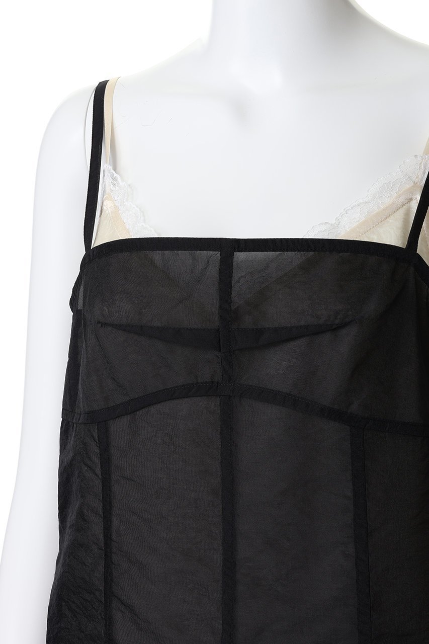 【プランク プロジェクト/PRANK PROJECT】のキャミソールレイヤードトップ 人気、トレンドファッション・服の通販 founy(ファニー) 　ファッション　Fashion　レディースファッション　Fashion for Women　トップス・カットソー　Cut & Sew Tops　キャミソール&ノースリーブ　Camisoles & Sleeveless Tops　シャツ・ブラウス・オフィスカジュアル　Elegant Blouses & Button-Ups　インナー　Innerwear　インナーキャミ　Inner Camisole　オーガンジー　Organza Fabric　キャミソール　Camisole, Spaghetti Strap Top　シアー　Sheer, See-Through　ジャケット　Jacket, Outerwear　スリーブ　Sleeve, Long Sleeve / Short Sleeve　トリミング　Trimming, Decorative Edge　バランス　Balance, Style Balance　レース　Lace, Lace Fabric　ロング　Long, Long-Length　エレガント 上品　Elegant　other-5|ID: prp329100004902810 ipo3291000000036692851