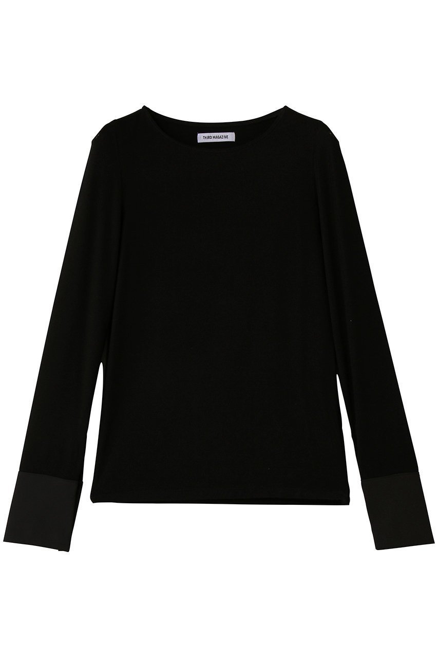 【サードマガジン/THIRD MAGAZINE】のカフス付ロングスリーブ インテリア・キッズ・メンズ・レディースファッション・服の通販 founy(ファニー) ファッション Fashion レディースファッション Fashion for Women トップス・カットソー Cut & Sew Tops シャツ・ブラウス・オフィスカジュアル Elegant Blouses & Button-Ups ロングTシャツ・Tシャツ Longline T-Shirts & Tees カットソー・ベーシックTシャツ Cut-and-Sewn Tops / Stretch Tees & Basics カフス Cuff Design シンプル Simple, Minimal スリーブ Sleeve, Long Sleeve / Short Sleeve ロング Long, Long-Length ブラック|ID: prp329100004902811 ipo3291000000036692857