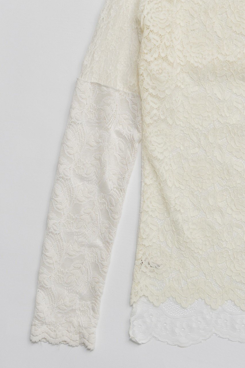 【プランク プロジェクト/PRANK PROJECT】のコラージュレーストップ 人気、トレンドファッション・服の通販 founy(ファニー) 　ファッション　Fashion　レディースファッション　Fashion for Women　トップス・カットソー　Cut & Sew Tops　シャツ・ブラウス・オフィスカジュアル　Elegant Blouses & Button-Ups　ロングTシャツ・Tシャツ　Longline T-Shirts & Tees　カットソー・ベーシックTシャツ　Cut-and-Sewn Tops / Stretch Tees & Basics　アシンメトリー　Asymmetrical Style　インナー　Innerwear　スカラップ　Scallop, Scalloped Edge　ストレッチ　Stretch, Stretchy Fabric　スリーブ　Sleeve, Long Sleeve / Short Sleeve　ミックス　Mix, Mixed Style　レース　Lace, Lace Fabric　ロング　Long, Long-Length　other-7|ID: prp329100004902812 ipo3291000000036692870