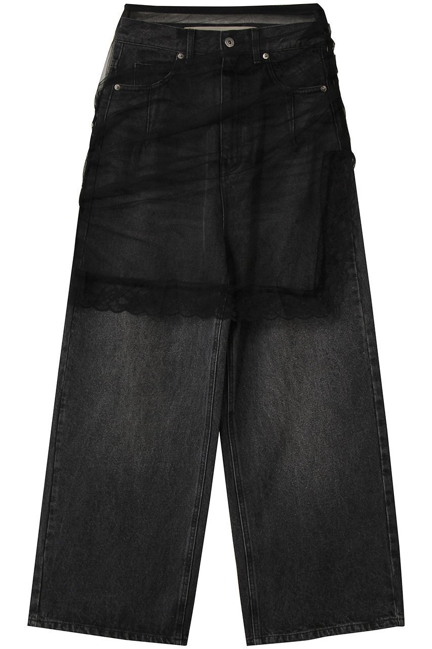 【プランク プロジェクト/PRANK PROJECT】のチュールスカートレイヤードデニム 人気、トレンドファッション・服の通販 founy(ファニー) 　ファッション　Fashion　レディースファッション　Fashion for Women　スカート　Skirts　パンツ　Pants & Trousers　デニムパンツ・ジーンズ・美脚デニム　Denim Jeans & Pants　おすすめ　Recommended / Our Picks　ジャケット　Jacket, Outerwear　ストレッチ　Stretch, Stretchy Fabric　ダウン　Down, Puffer　チュール　Tulip, Tulip Motif　デニム　Denim, Jeans Material　ドレープ　Drape, Draping Fabric　バランス　Balance, Style Balance　 other-1|ID: prp329100004902818 ipo3291000000036692979