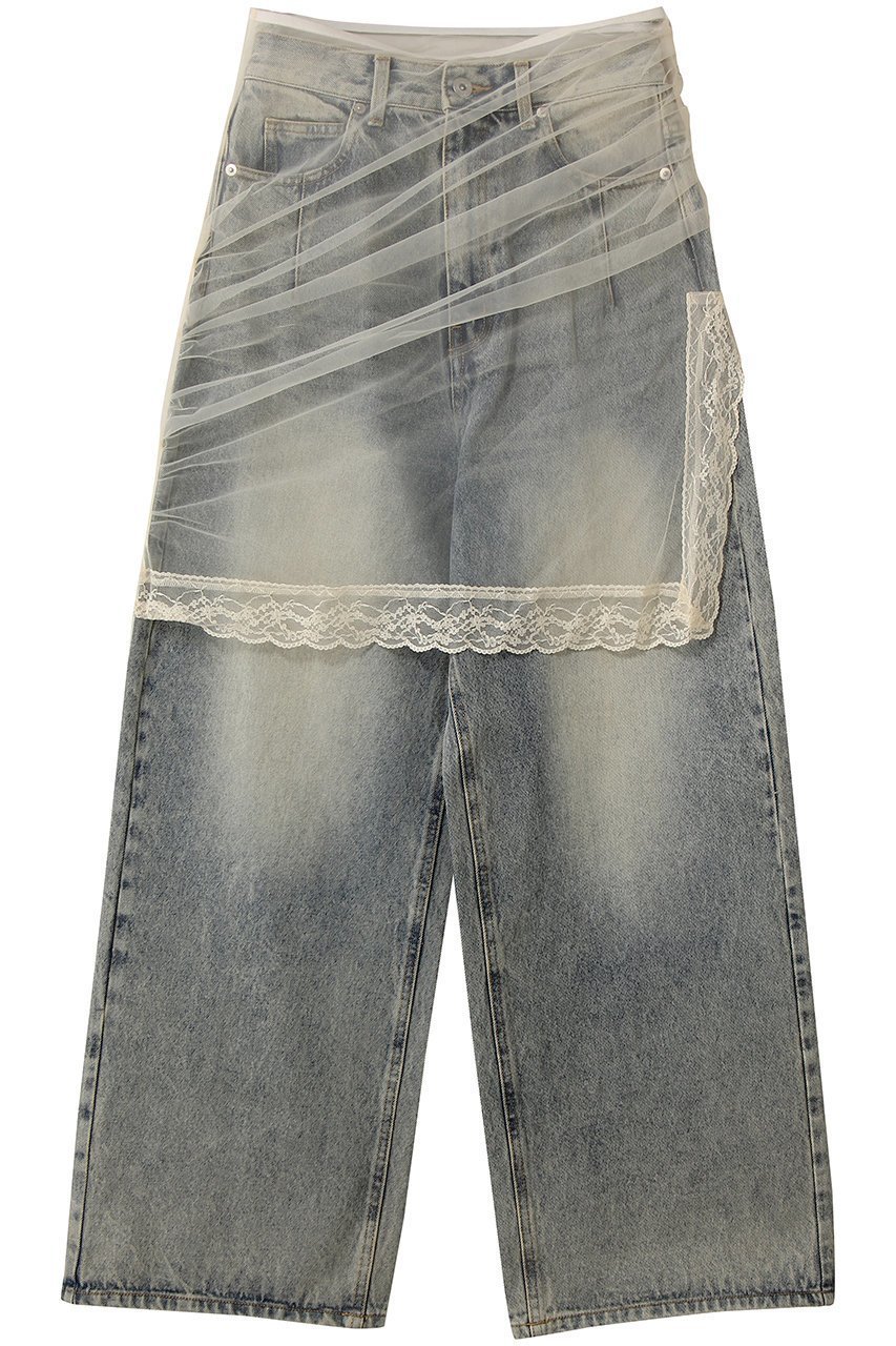 【プランク プロジェクト/PRANK PROJECT】のチュールスカートレイヤードデニム インテリア・キッズ・メンズ・レディースファッション・服の通販 founy(ファニー) 　ファッション　Fashion　レディースファッション　Fashion for Women　スカート　Skirts　パンツ　Pants & Trousers　デニムパンツ・ジーンズ・美脚デニム　Denim Jeans & Pants　おすすめ　Recommended / Our Picks　ジャケット　Jacket, Outerwear　ストレッチ　Stretch, Stretchy Fabric　ダウン　Down, Puffer　チュール　Tulip, Tulip Motif　デニム　Denim, Jeans Material　ドレープ　Drape, Draping Fabric　バランス　Balance, Style Balance　BLU(ブルー)|ID: prp329100004902818 ipo3291000000036692981