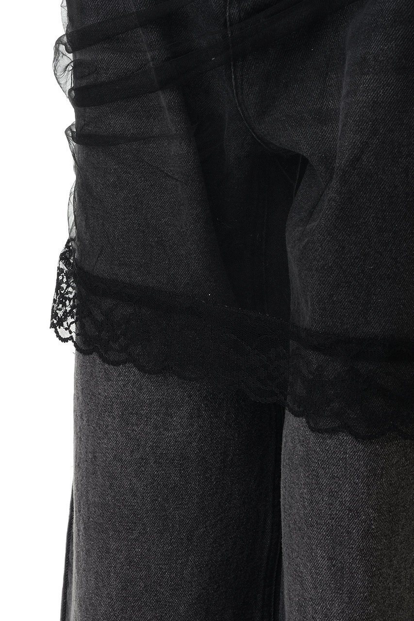 【プランク プロジェクト/PRANK PROJECT】のチュールスカートレイヤードデニム 人気、トレンドファッション・服の通販 founy(ファニー) 　ファッション　Fashion　レディースファッション　Fashion for Women　スカート　Skirts　パンツ　Pants & Trousers　デニムパンツ・ジーンズ・美脚デニム　Denim Jeans & Pants　おすすめ　Recommended / Our Picks　ジャケット　Jacket, Outerwear　ストレッチ　Stretch, Stretchy Fabric　ダウン　Down, Puffer　チュール　Tulip, Tulip Motif　デニム　Denim, Jeans Material　ドレープ　Drape, Draping Fabric　バランス　Balance, Style Balance　other-6|ID: prp329100004902818 ipo3291000000036692986