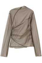 【プランク プロジェクト/PRANK PROJECT】のチュールレイヤードドレープトップ KHK(カーキ)|ID: prp329100004902822 ipo3291000000036693040