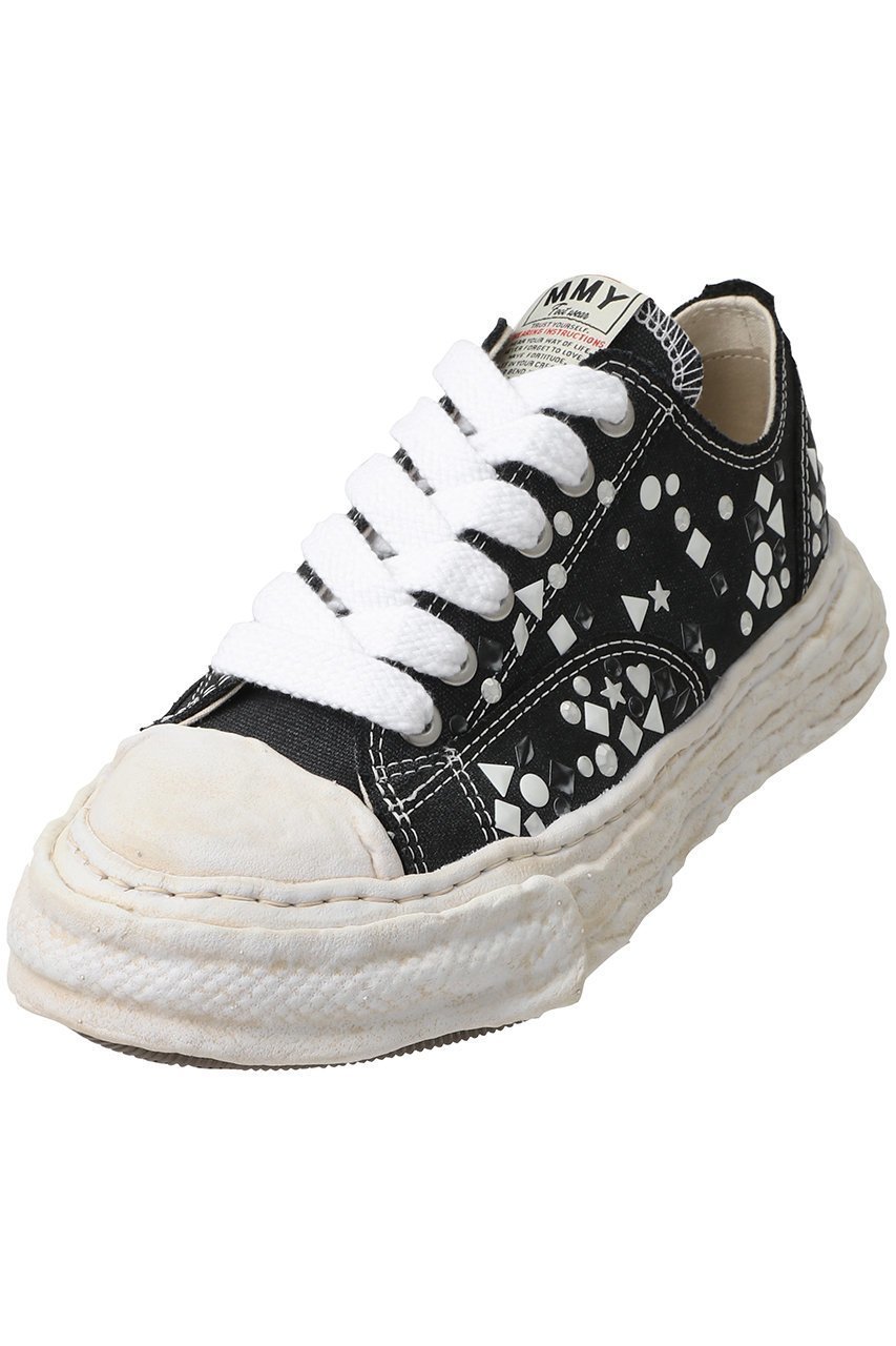 【メゾン ミハラヤスヒロ/Maison MIHARA YASUHIRO】の【UNISEX】【Maison MIHARA YASUHIRO】PETERSON23/original sole embellished canvas Low Top sneaker インテリア・キッズ・メンズ・レディースファッション・服の通販 founy(ファニー) 　ファッション　Fashion　レディースファッション　Fashion for Women　ユニセックス　Unisex, Genderless　キャンバス　Canvas, Canvas Fabric　スタッズ　Studs, Metal Accents　スニーカー　Sneakers, Trainers　フィット　Fit, Slim Fit　フォルム　Silhouette, Form　ブラック|ID: prp329100004902849 ipo3291000000036693535