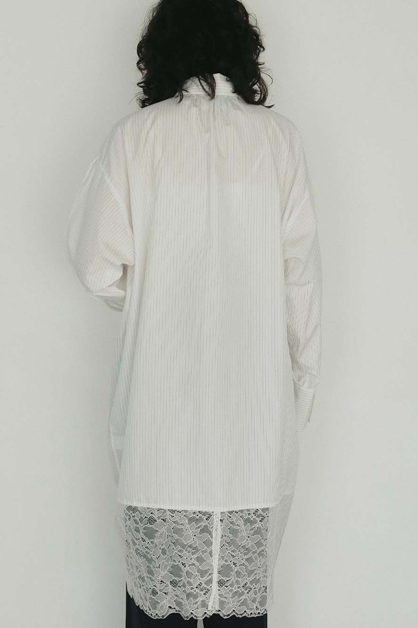 【ハー/HER.】のレースコンビシャツワンピース 人気、トレンドファッション・服の通販 founy(ファニー) 　ファッション　Fashion　レディースファッション　Fashion for Women　ワンピース　Dresses　シャツワンピース / 1枚で着映えコーデ　Shirt Dresses　チュニック　Tunic Tops & Dresses　おすすめ　Recommended / Our Picks　コンビ　Combo, Combination Style　ストライプ　Stripe, Striped Pattern　チュニック　Tunic, Long Top　デニム　Denim, Jeans Material　ボトム　Bottoms, Lower Wear　レース　Lace, Lace Fabric　ロング　Long, Long-Length　other-8|ID: prp329100004902850 ipo3291000000036693549
