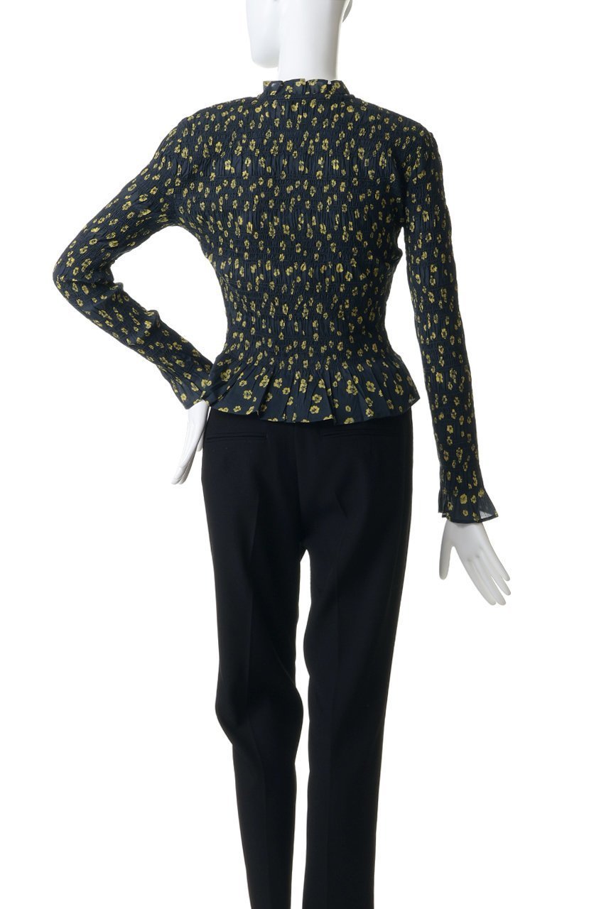 【マーレット/MERLETTE】のNORRA PRINT フラワープリント スモッキングフリルトップス 人気、トレンドファッション・服の通販 founy(ファニー) 　ファッション　Fashion　レディースファッション　Fashion for Women　トップス・カットソー　Cut & Sew Tops　シャツ・ブラウス・オフィスカジュアル　Elegant Blouses & Button-Ups　花柄・フラワープリント・モチーフ　Floral Prints & Motifs / Flower Pattern Tops　スモッキング　Smocking, Gathered Stitching　スリーブ　Sleeve, Long Sleeve / Short Sleeve　ハイネック　High Neck, Mock Neck　フェミニン　Feminine, Girly　フラワー　Flower, Floral　プリント　Print, Printed Pattern　マニッシュ　Mannish, Boyish　ロング　Long, Long-Length　夏　Summer　春　Spring　軽量　Lightweight, Ultra Light　other-4|ID: prp329100004902852 ipo3291000000036693574