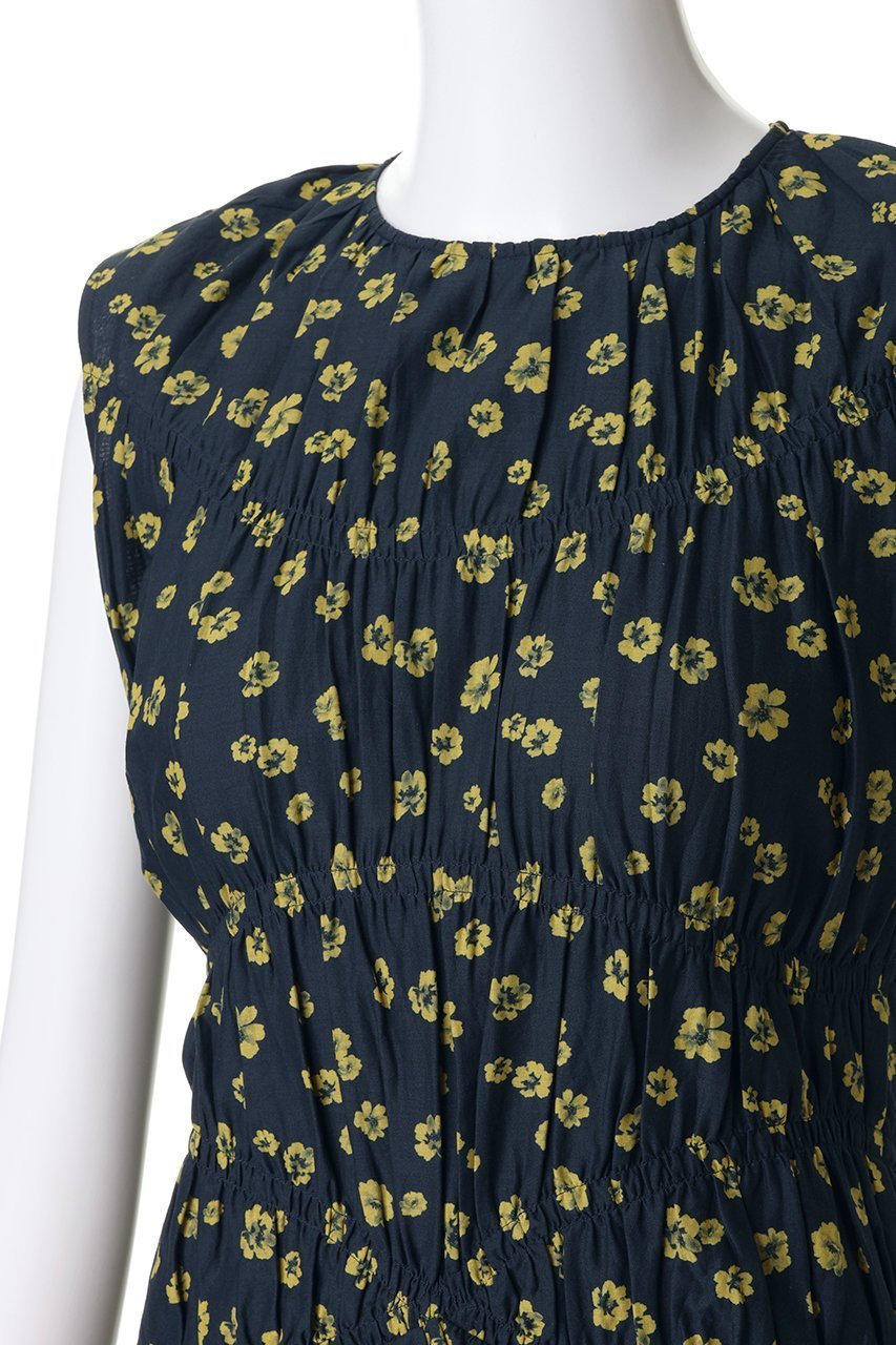 【マーレット/MERLETTE】のVILLARD PRINT フラワープリント ギャザーウエストミディドレス 人気、トレンドファッション・服の通販 founy(ファニー) 　ファッション　Fashion　レディースファッション　Fashion for Women　ワンピース　Dresses　フォーマル・パーティードレス・結婚式用ドレス　Elegant & Casual Dresses　チュニック　Tunic Tops & Dresses　クール　Cool, Chic　シューズ　Shoes, Footwear　チュニック　Tunic, Long Top　ドレス　Dress, One-Piece　フラワー　Flower, Floral　プリント　Print, Printed Pattern　夏　Summer　other-5|ID: prp329100004902853 ipo3291000000036693581