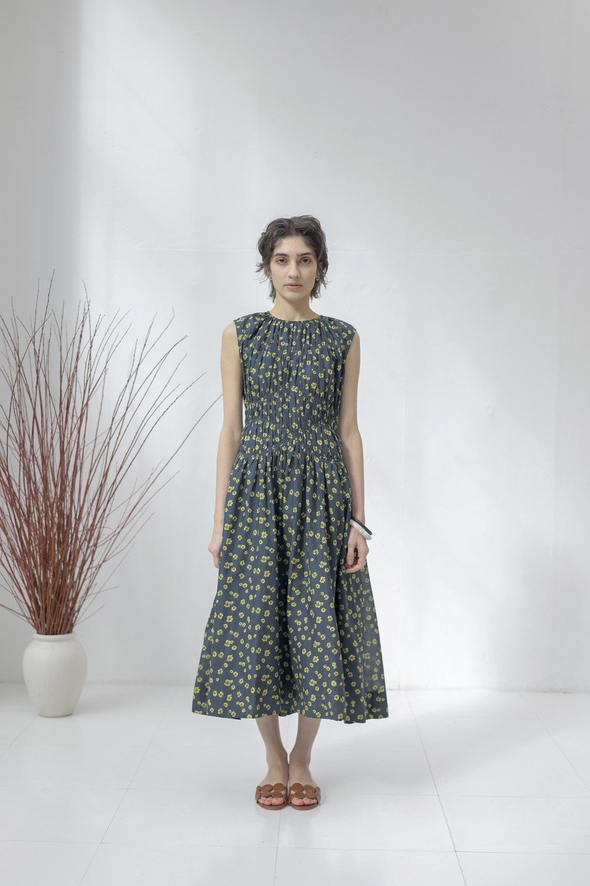 【マーレット/MERLETTE】のVILLARD PRINT フラワープリント ギャザーウエストミディドレス 人気、トレンドファッション・服の通販 founy(ファニー) 　ファッション　Fashion　レディースファッション　Fashion for Women　ワンピース　Dresses　フォーマル・パーティードレス・結婚式用ドレス　Elegant & Casual Dresses　チュニック　Tunic Tops & Dresses　クール　Cool, Chic　シューズ　Shoes, Footwear　チュニック　Tunic, Long Top　ドレス　Dress, One-Piece　フラワー　Flower, Floral　プリント　Print, Printed Pattern　夏　Summer　other-6|ID: prp329100004902853 ipo3291000000036693582