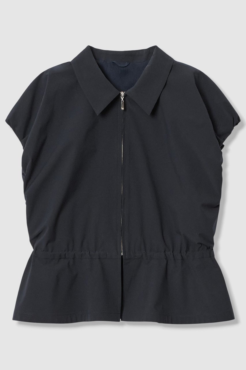 【アナイ/ANAYI】の【セットアップ対象商品】2WAYストレッチ衿付き ブラウス インテリア・キッズ・メンズ・レディースファッション・服の通販 founy(ファニー) 　ファッション　Fashion　レディースファッション　Fashion for Women　トップス・カットソー　Cut & Sew Tops　シャツ・ブラウス・オフィスカジュアル　Elegant Blouses & Button-Ups　おすすめ　Recommended / Our Picks　ギャザー　Gathered, Ruffled　ショート　Short, Short Length　ストリング　String, Drawstring　ストレッチ　Stretch, Stretchy Fabric　スポーティ　Sporty, Casual Athletic　スリーブ　Sleeve, Long Sleeve / Short Sleeve　セットアップ　Set-Up, Coordinated Outfit　タフタ　Taffeta, Structured Fabric　ドロップ　Drop Shoulder, Dropped Style　フロント　Front, Front Design　ブルゾン　Blouson, Bomber Jacket　ネイビー|ID: prp329100004902855 ipo3291000000036693597