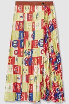 【アルアバイル/allureville】のパッチワークプリントプリーツスカート レッド|ID: prp329100004902857 ipo3291000000036693622