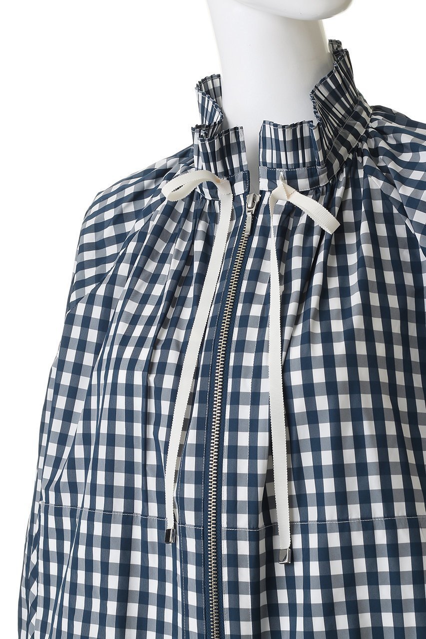 【マリリンムーン/MARILYN MOON】のギンガムチェックプリーツフリルブルゾン 人気、トレンドファッション・服の通販 founy(ファニー) 　ファッション　Fashion　レディースファッション　Fashion for Women　アウター　Coat / Outerwear Collection　レディースジャケット・軽アウター　Jackets　ブルゾンジャケット・スポーティアウター　Blouson Jackets　ギンガム　Gingham, Gingham Fabric　ジャケット　Jacket, Outerwear　タフタ　Taffeta, Structured Fabric　チェック　Check, Plaid, Tartan　バランス　Balance, Style Balance　ブルゾン　Blouson, Bomber Jacket　プリーツ　Pleats, Pleated　ボトム　Bottoms, Lower Wear　ポケット　Pocket, Pocket Detail　ラッフル　Ruffle, Frill　other-5|ID: prp329100004902861 ipo3291000000036693673