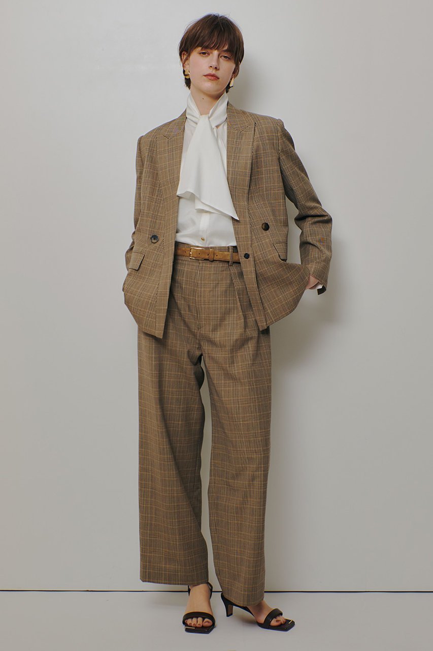 【アルアバイル/allureville】のディープタックチェックパンツ 人気、トレンドファッション・服の通販 founy(ファニー) ファッション Fashion レディースファッション Fashion for Women パンツ Pants & Trousers クール Cool, Chic ジャケット Jacket, Outerwear スラックス Slacks, Dress Pants セットアップ Set-Up, Coordinated Outfit チェック Check, Plaid, Tartan バランス Balance, Style Balance ボトム Bottoms, Lower Wear モダン Modern, Contemporary other-4|ID: prp329100004902866 ipo3291000000036693719