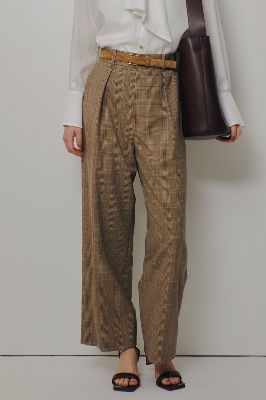 【アルアバイル/allureville】のディープタックチェックパンツ 人気、トレンドファッション・服の通販 founy(ファニー) ファッション Fashion レディースファッション Fashion for Women パンツ Pants & Trousers クール Cool, Chic ジャケット Jacket, Outerwear スラックス Slacks, Dress Pants セットアップ Set-Up, Coordinated Outfit チェック Check, Plaid, Tartan バランス Balance, Style Balance ボトム Bottoms, Lower Wear モダン Modern, Contemporary other-8|ID: prp329100004902866 ipo3291000000036693726