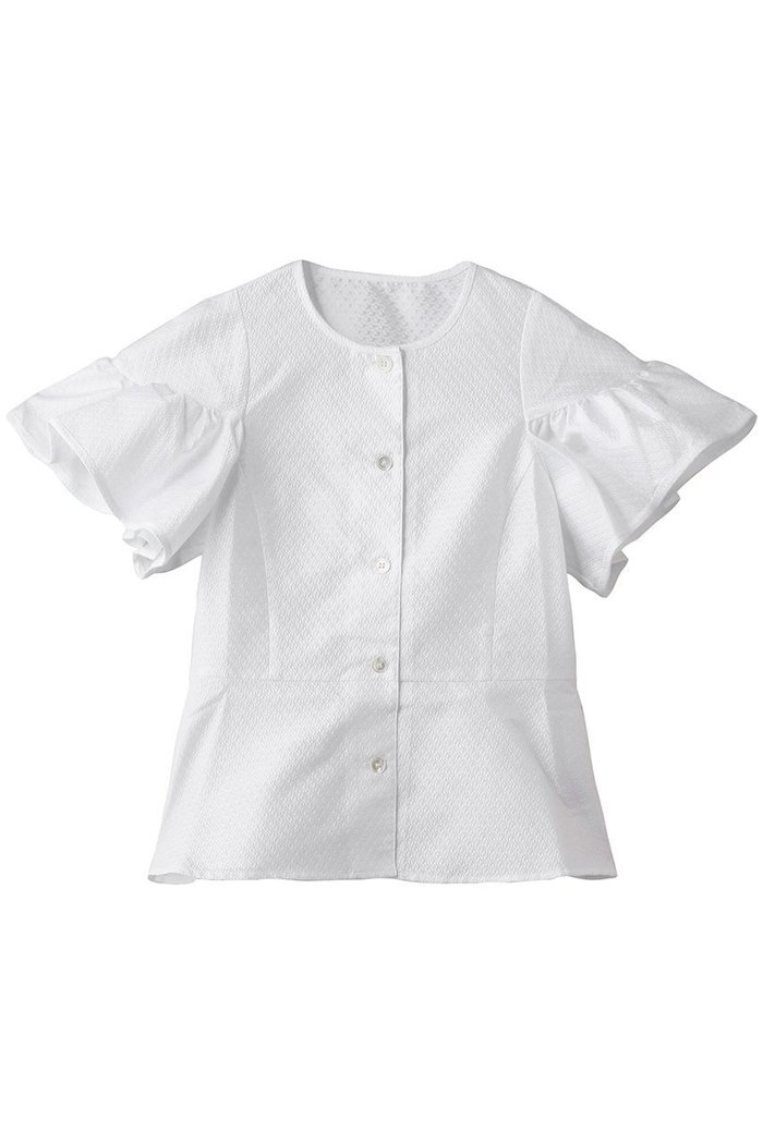 【アミカ/AMICA】のクチュールフレアスリーブトップ インテリア・キッズ・メンズ・レディースファッション・服の通販 founy(ファニー) https://founy.com/ ファッション Fashion レディースファッション Fashion for Women トップス・カットソー Cut & Sew Tops シャツ・ブラウス・オフィスカジュアル Elegant Blouses & Button-Ups ショート Short, Short Length ジャカード／ジャガード Jacquard, Woven Pattern スリーブ Sleeve, Long Sleeve / Short Sleeve デニム Denim, Jeans Material フレア Flare, Flared 人気 Popular, Best Seller 無地 Plain, Solid Color |ID: prp329100004902886 ipo3291000000036693904