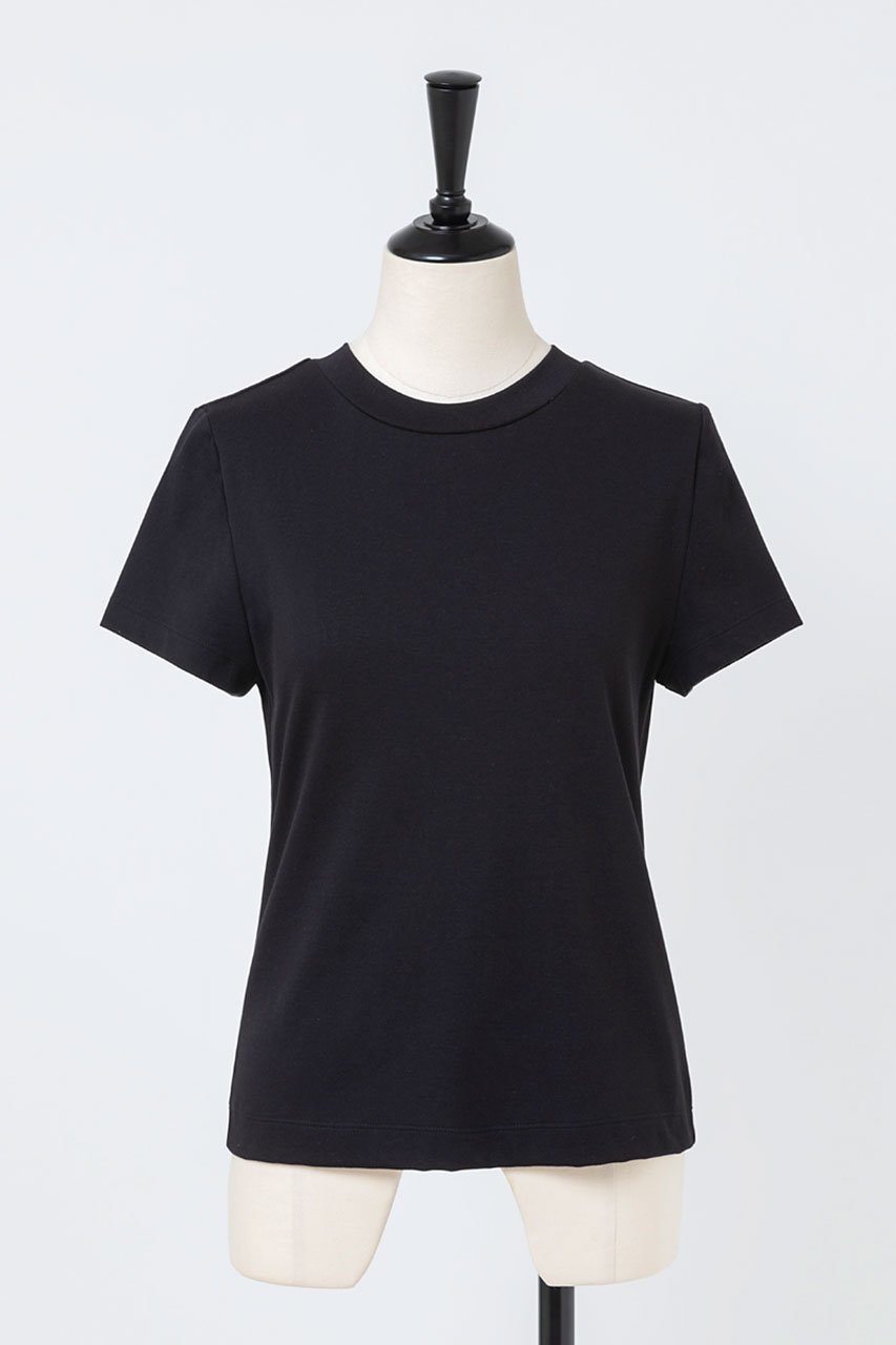 【オーヴィル/EAUVIRE】のコンパクトTシャツ インテリア・キッズ・メンズ・レディースファッション・服の通販 founy(ファニー) 　ファッション　Fashion　レディースファッション　Fashion for Women　トップス・カットソー　Cut & Sew Tops　シャツ・ブラウス・オフィスカジュアル　Elegant Blouses & Button-Ups　ロングTシャツ・Tシャツ　Longline T-Shirts & Tees　カットソー・ベーシックTシャツ　Cut-and-Sewn Tops / Stretch Tees & Basics　なめらか　Smooth, Silky Texture　コンパクト　Compact, Small Size　ショート　Short, Short Length　シルク　Silk, 100% Silk　スリーブ　Sleeve, Long Sleeve / Short Sleeve　フィット　Fit, Slim Fit　人気　Popular, Best Seller　定番　Standard, Basic Item　日本製　Made In Japan　ブラック|ID: prp329100004902895 ipo3291000000036693979
