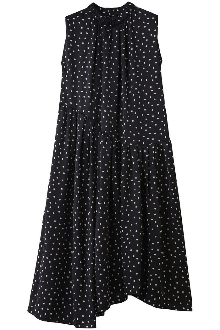 【ランバン オン ブルー/LANVIN en Bleu】のMarina dot/Heartワンピース インテリア・キッズ・メンズ・レディースファッション・服の通販 founy(ファウニー) https://founy.com/ ファッション Fashion レディースファッション Fashion for Women ワンピース Dresses チュニック Tunic Tops & Dresses イレギュラー Irregular Design クラシカル Classical, Vintage-Inspired コレクション Collection, Seasonal Line サテン Satin, Glossy Fabric チュニック Tunic, Long Top ドット Polka Dot, Dot Pattern フェミニン Feminine, Girly プリント Print, Printed Pattern ランダム Random, Irregular ロング Long, Long-Length 春 Spring |ID: prp329100004902897 ipo3291000000036694007