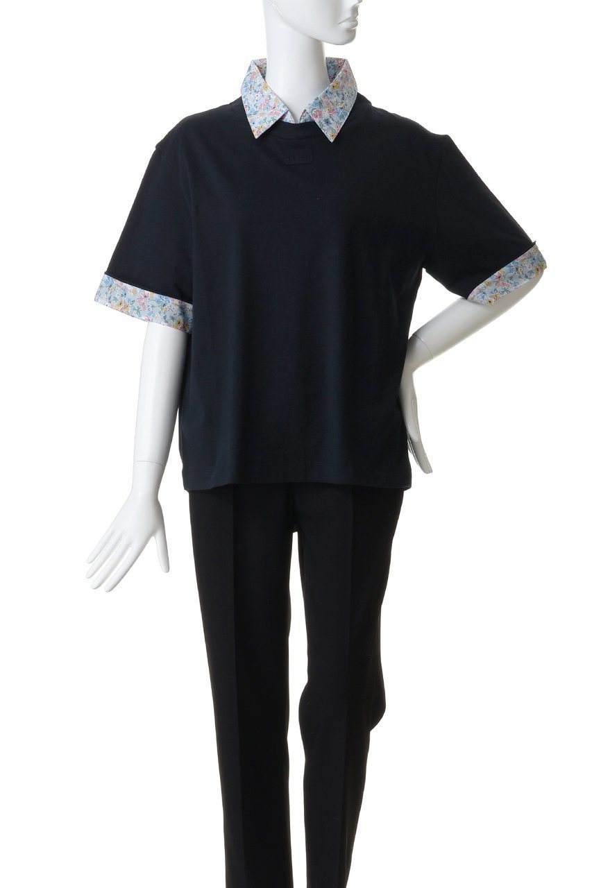 【ヌメロ ヴェントゥーノ/N°21】のプリントカラーハーフスリーブTシャツ 人気、トレンドファッション・服の通販 founy(ファニー) ファッション Fashion レディースファッション Fashion for Women トップス・カットソー Cut & Sew Tops シャツ・ブラウス・オフィスカジュアル Elegant Blouses & Button-Ups ロングTシャツ・Tシャツ Longline T-Shirts & Tees カットソー・ベーシックTシャツ Cut-and-Sewn Tops / Stretch Tees & Basics ショート Short, Short Length シンプル Simple, Minimal スリーブ Sleeve, Long Sleeve / Short Sleeve ハーフ Half, Half-Length プリント Print, Printed Pattern プリーツ Pleats, Pleated マニッシュ Mannish, Boyish エレガント 上品 Elegant 無地 Plain, Solid Color other-2|ID: prp329100004902898 ipo3291000000036694016