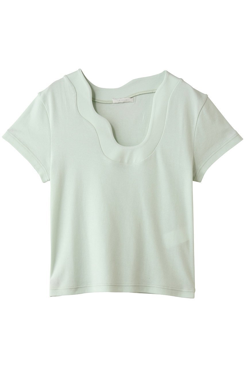 【カナコ サカイ/KANAKO SAKAI】のSAVOY Tシャツ インテリア・キッズ・メンズ・レディースファッション・服の通販 founy(ファニー) 　ファッション　Fashion　レディースファッション　Fashion for Women　トップス・カットソー　Cut & Sew Tops　シャツ・ブラウス・オフィスカジュアル　Elegant Blouses & Button-Ups　ロングTシャツ・Tシャツ　Longline T-Shirts & Tees　カットソー・ベーシックTシャツ　Cut-and-Sewn Tops / Stretch Tees & Basics　インナー　Innerwear　カッティング　Cutting Detail　ショート　Short, Short Length　シンプル　Simple, Minimal　スリーブ　Sleeve, Long Sleeve / Short Sleeve　ライトグリーン|ID: prp329100004902909 ipo3291000000036694113