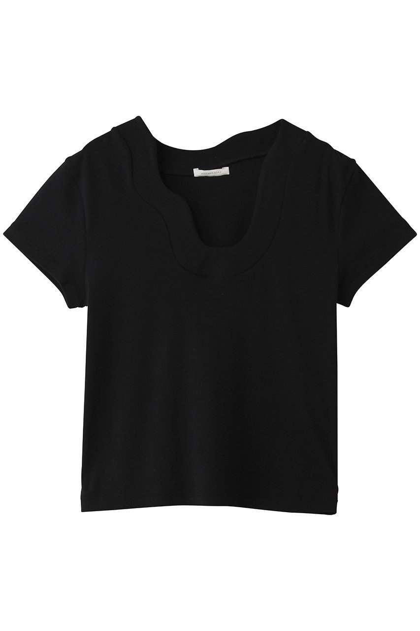 【カナコ サカイ/KANAKO SAKAI】のSAVOY Tシャツ インテリア・キッズ・メンズ・レディースファッション・服の通販 founy(ファニー) 　ファッション　Fashion　レディースファッション　Fashion for Women　トップス・カットソー　Cut & Sew Tops　シャツ・ブラウス・オフィスカジュアル　Elegant Blouses & Button-Ups　ロングTシャツ・Tシャツ　Longline T-Shirts & Tees　カットソー・ベーシックTシャツ　Cut-and-Sewn Tops / Stretch Tees & Basics　インナー　Innerwear　カッティング　Cutting Detail　ショート　Short, Short Length　シンプル　Simple, Minimal　スリーブ　Sleeve, Long Sleeve / Short Sleeve　ブラック|ID: prp329100004902909 ipo3291000000036694114