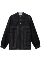 【その他のブランド/Other】のオリジナルプリント スタンドカラーブラウス 人気、トレンドファッション・服の通販 founy(ファニー) ファッション Fashion レディースファッション Fashion for Women トップス・カットソー Cut & Sew Tops シャツ・ブラウス・オフィスカジュアル Elegant Blouses & Button-Ups おすすめ Recommended / Our Picks グラデーション Gradient, Ombre スタンド Stand Collar, Upright Stand ストライプ Stripe, Striped Pattern ストレート Straight, Straight Cut スリーブ Sleeve, Long Sleeve / Short Sleeve セットアップ Set-Up, Coordinated Outfit デニム Denim, Jeans Material ドット Polka Dot, Dot Pattern プリント Print, Printed Pattern モチーフ Motif, Design Theme ロング Long, Long-Length エレガント 上品 Elegant 夏 Summer thumbnail ブラック|ID: prp329100004902950 ipo3291000000036694450