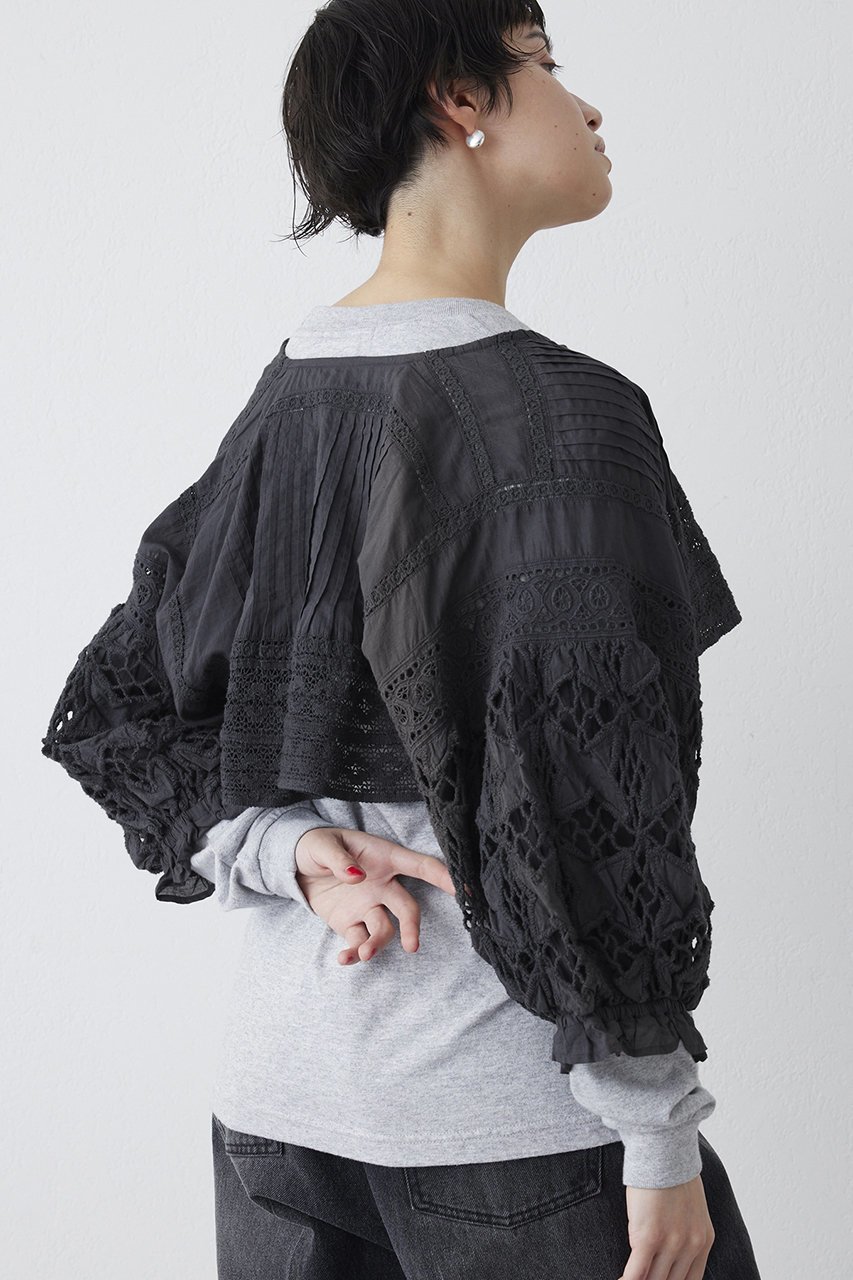 【ウィムガゼット/Whim Gazette】のボレロブラウス 人気、トレンドファッション・服の通販 founy(ファニー) 　ファッション　Fashion　レディースファッション　Fashion for Women　アウター　Coat / Outerwear Collection　ボレロ・ショート丈ジャケット / ドレス羽織りに　Boleros & Short Jackets　トップス・カットソー　Cut & Sew Tops　シャツ・ブラウス・オフィスカジュアル　Elegant Blouses & Button-Ups　おすすめ　Recommended / Our Picks　インド　Indian Textile　クール　Cool, Chic　スリーブ　Sleeve, Long Sleeve / Short Sleeve　バランス　Balance, Style Balance　ボレロ　Bolero, Short Cardigan　ミックス　Mix, Mixed Style　レース　Lace, Lace Fabric　ロング　Long, Long-Length　other-5|ID: prp329100004902958 ipo3291000000036694544