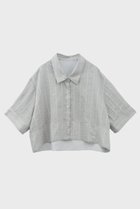 【スタニングルアー/STUNNING LURE】のロールアップクロップドシャツ 人気、トレンドファッション・服の通販 founy(ファニー) ファッション Fashion レディースファッション Fashion for Women トップス・カットソー Cut & Sew Tops シャツ・ブラウス・オフィスカジュアル Elegant Blouses & Button-Ups ウォッシャブル Machine Washable ショート Short, Short Length スリーブ Sleeve, Long Sleeve / Short Sleeve トレンド Trend, Trending Now 夏 Summer 新作・新入荷 New Arrivals / New In thumbnail グレー|ID: prp329100004902959 ipo3291000000036694547