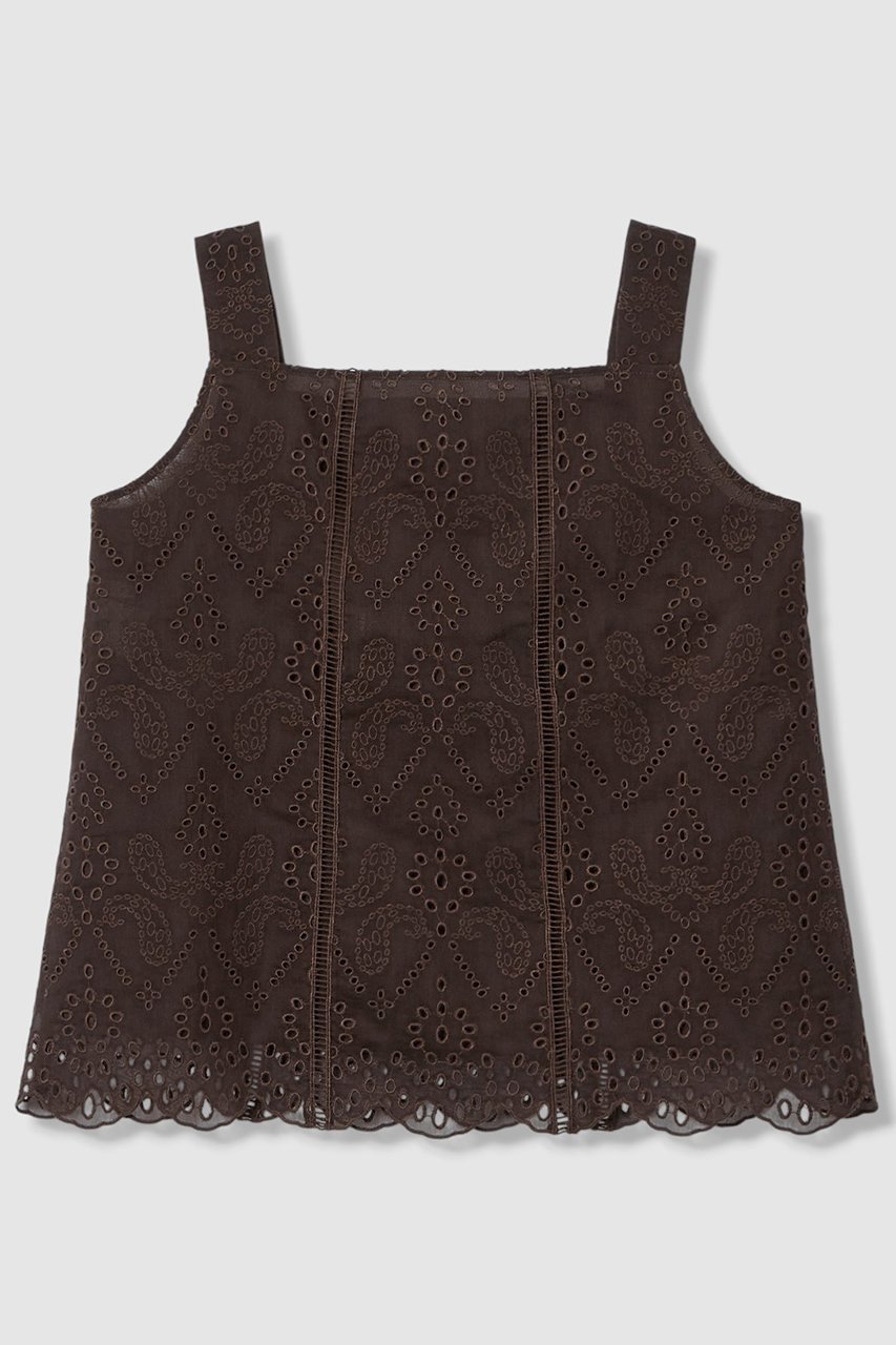 【アナイ/ANAYI】の【セットアップ対応商品】エンブロイダリーキャミソール 人気、トレンドファッション・服の通販 founy(ファニー) 　ファッション　Fashion　レディースファッション　Fashion for Women　トップス・カットソー　Cut & Sew Tops　キャミソール&ノースリーブ　Camisoles & Sleeveless Tops　シャツ・ブラウス・オフィスカジュアル　Elegant Blouses & Button-Ups　おすすめ　Recommended / Our Picks　アンサンブル　Ensemble Set　インナー　Innerwear　エンブロイダリー　Embroidery Design　キャミソール　Camisole, Spaghetti Strap Top　シアー　Sheer, See-Through　シルク　Silk, 100% Silk　ジャケット　Jacket, Outerwear　セットアップ　Set-Up, Coordinated Outfit　ノースリーブ　Sleeveless, No-Sleeve　フロント　Front, Front Design　ボレロ　Bolero, Short Cardigan　レース　Lace, Lace Fabric　無地　Plain, Solid Color　other-2|ID: prp329100004902971 ipo3291000000036825591