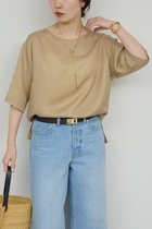 【ガリャルダガランテ/GALLARDAGALANTE】の【セットアップ対応】キュプラTeeブラウス 人気、トレンドファッション・服の通販 founy(ファニー) ファッション Fashion レディースファッション Fashion for Women トップス・カットソー Cut & Sew Tops シャツ・ブラウス・オフィスカジュアル Elegant Blouses & Button-Ups おすすめ Recommended / Our Picks とろみ Fluid, Flowy Fabric キュプラ Cupro, Eco Fabric ショート Short, Short Length スリーブ Sleeve, Long Sleeve / Short Sleeve セットアップ Set-Up, Coordinated Outfit エレガント 上品 Elegant thumbnail ライトベージュ|ID: prp329100004902977 ipo3291000000036694704