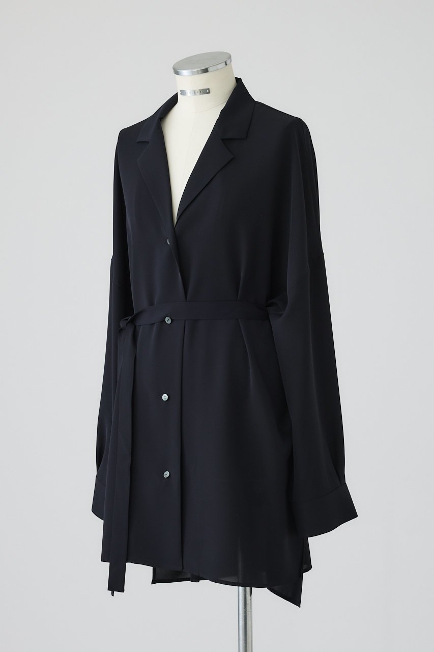 【リムアーク/RIM.ARK】のOpen collar relax SH/シャツ 人気、トレンドファッション・服の通販 founy(ファニー) 　ファッション　Fashion　レディースファッション　Fashion for Women　トップス・カットソー　Cut & Sew Tops　シャツ・ブラウス・オフィスカジュアル　Elegant Blouses & Button-Ups　ショート　Short, Short Length　ジュエリー　Jewelry, Accessories　スリーブ　Sleeve, Long Sleeve / Short Sleeve　デコルテ　Décolleté, Neckline　ドレープ　Drape, Draping Fabric　フロント　Front, Front Design　リラックス　Relax, Relaxed Fit　ワイド　Wide, Wide Fit　エレガント 上品　Elegant　新作・新入荷　New Arrivals / New In　other-2|ID: prp329100004902981 ipo3291000000036694816