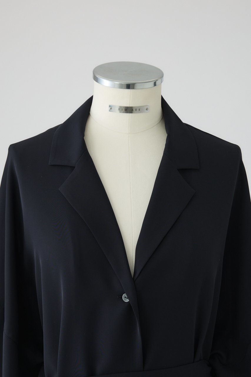 【リムアーク/RIM.ARK】のOpen collar relax SH/シャツ 人気、トレンドファッション・服の通販 founy(ファニー) 　ファッション　Fashion　レディースファッション　Fashion for Women　トップス・カットソー　Cut & Sew Tops　シャツ・ブラウス・オフィスカジュアル　Elegant Blouses & Button-Ups　ショート　Short, Short Length　ジュエリー　Jewelry, Accessories　スリーブ　Sleeve, Long Sleeve / Short Sleeve　デコルテ　Décolleté, Neckline　ドレープ　Drape, Draping Fabric　フロント　Front, Front Design　リラックス　Relax, Relaxed Fit　ワイド　Wide, Wide Fit　エレガント 上品　Elegant　新作・新入荷　New Arrivals / New In　other-6|ID: prp329100004902981 ipo3291000000036694820