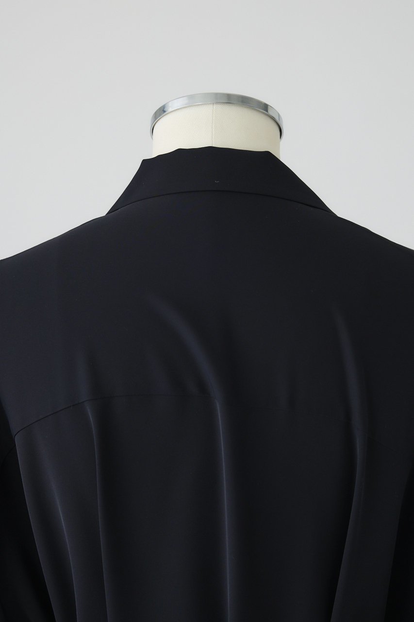 【リムアーク/RIM.ARK】のOpen collar relax SH/シャツ 人気、トレンドファッション・服の通販 founy(ファニー) 　ファッション　Fashion　レディースファッション　Fashion for Women　トップス・カットソー　Cut & Sew Tops　シャツ・ブラウス・オフィスカジュアル　Elegant Blouses & Button-Ups　ショート　Short, Short Length　ジュエリー　Jewelry, Accessories　スリーブ　Sleeve, Long Sleeve / Short Sleeve　デコルテ　Décolleté, Neckline　ドレープ　Drape, Draping Fabric　フロント　Front, Front Design　リラックス　Relax, Relaxed Fit　ワイド　Wide, Wide Fit　エレガント 上品　Elegant　新作・新入荷　New Arrivals / New In　other-7|ID: prp329100004902981 ipo3291000000036694821