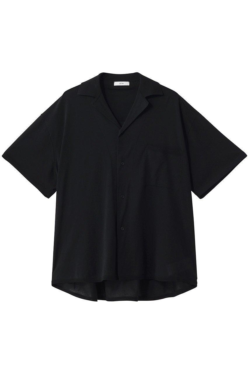 【エイトン/ATON】のHIGH TWIST コットン ニット シャツ 人気、トレンドファッション・服の通販 founy(ファニー) 　ファッション　Fashion　レディースファッション　Fashion for Women　トップス・カットソー　Cut & Sew Tops　ニット　Knit Tops & Sweaters　シャツ・ブラウス・オフィスカジュアル　Elegant Blouses & Button-Ups　カジュアルプルオーバー・ニットトップス　Pullovers & Knit Tops / Casual Pullovers　ドレープ　Drape, Draping Fabric　ボトム　Bottoms, Lower Wear　ポケット　Pocket, Pocket Detail　ヨーク　Yoke, Yoke Design　吸水　Absorbent, Quick-Dry　夏　Summer　羽織　Haori, Light Jacket　 other-1|ID: prp329100004902982 ipo3291000000036694877