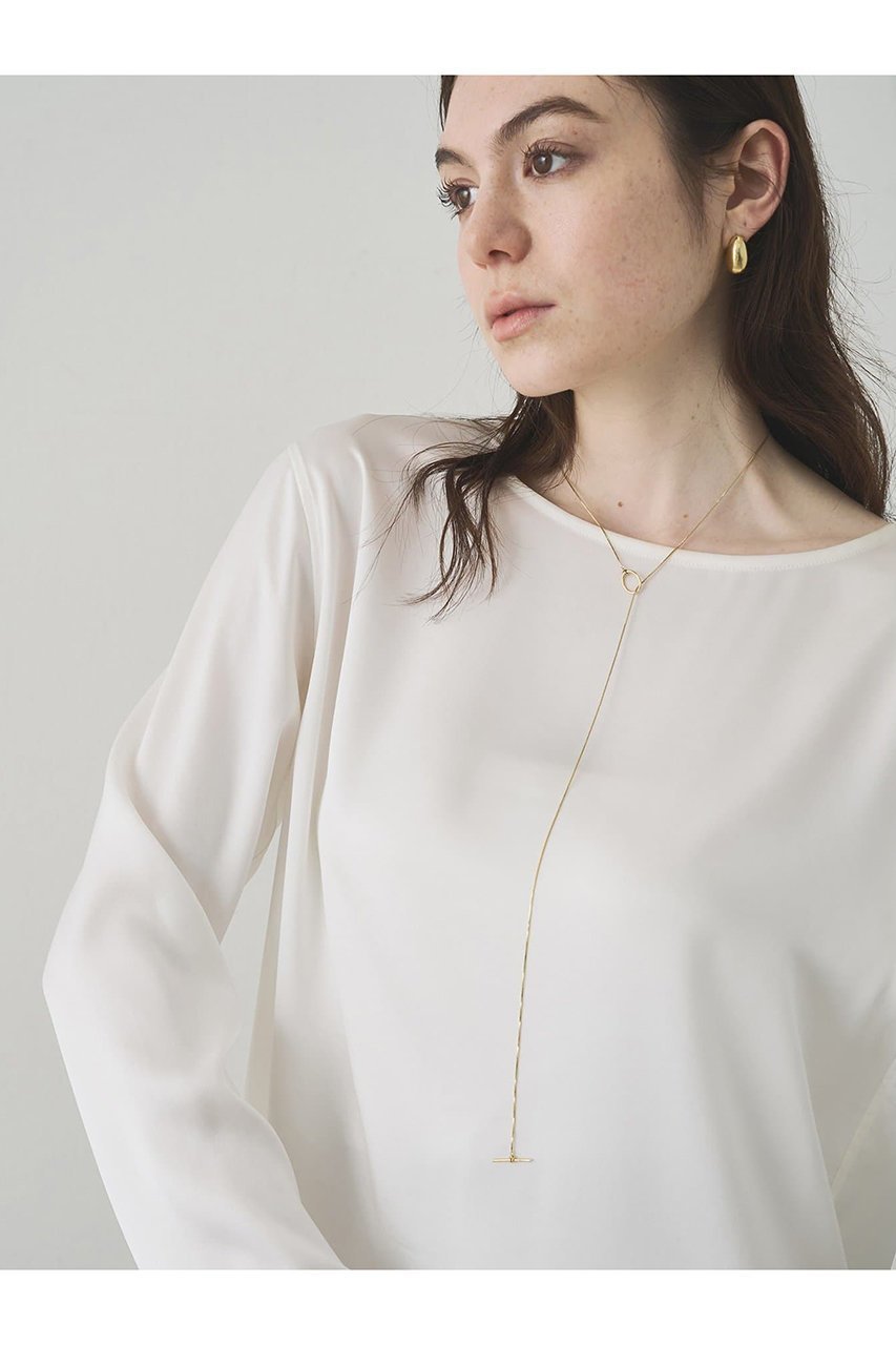 【ウィムガゼット/Whim Gazette】の【Drawing Numbers】サテンボートブラウス 人気、トレンドファッション・服の通販 founy(ファニー) 　ファッション　Fashion　レディースファッション　Fashion for Women　トップス・カットソー　Cut & Sew Tops　シャツ・ブラウス・オフィスカジュアル　Elegant Blouses & Button-Ups　おすすめ　Recommended / Our Picks　なめらか　Smooth, Silky Texture　エレガント 上品　Elegant　サテン　Satin, Glossy Fabric　シルク　Silk, 100% Silk　シンプル　Simple, Minimal　スウェット / スエット　Sweatshirt, Sweatwear　ストレート　Straight, Straight Cut　スリーブ　Sleeve, Long Sleeve / Short Sleeve　デコルテ　Décolleté, Neckline　ラウンド　Round, Round Neck　ロング　Long, Long-Length　ワイド　Wide, Wide Fit　other-4|ID: prp329100004902996 ipo3291000000036695019