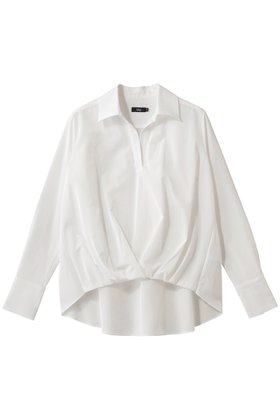 【エムフィル/M Fil】のトリアセテート コットン タイプライター フロントタックブラウス 人気、トレンドファッション・服の通販 founy(ファニー) ファッション Fashion レディースファッション Fashion for Women トップス・カットソー Cut & Sew Tops シャツ・ブラウス・オフィスカジュアル Elegant Blouses & Button-Ups カフス Cuff Design スリーブ Sleeve, Long Sleeve / Short Sleeve タイプライター Typewriter Fabric, Crisp Cotton フォルム Silhouette, Form ロング Long, Long-Length |ID:prp329100004902997