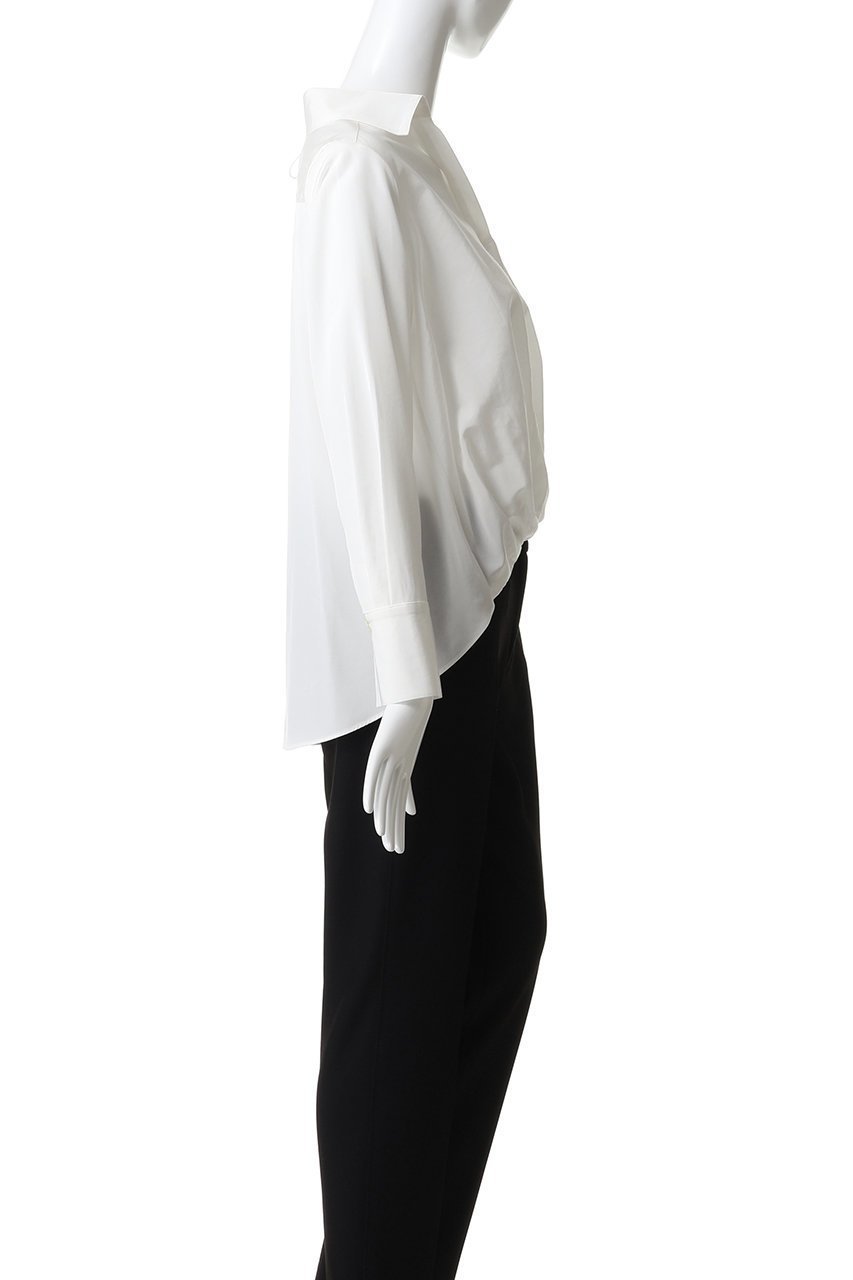 【エムフィル/M Fil】のトリアセテート コットン タイプライター フロントタックブラウス 人気、トレンドファッション・服の通販 founy(ファニー) 　ファッション　Fashion　レディースファッション　Fashion for Women　トップス・カットソー　Cut & Sew Tops　シャツ・ブラウス・オフィスカジュアル　Elegant Blouses & Button-Ups　カフス　Cuff Design　スリーブ　Sleeve, Long Sleeve / Short Sleeve　タイプライター　Typewriter Fabric, Crisp Cotton　フォルム　Silhouette, Form　ロング　Long, Long-Length　other-3|ID: prp329100004902997 ipo3291000000036825620