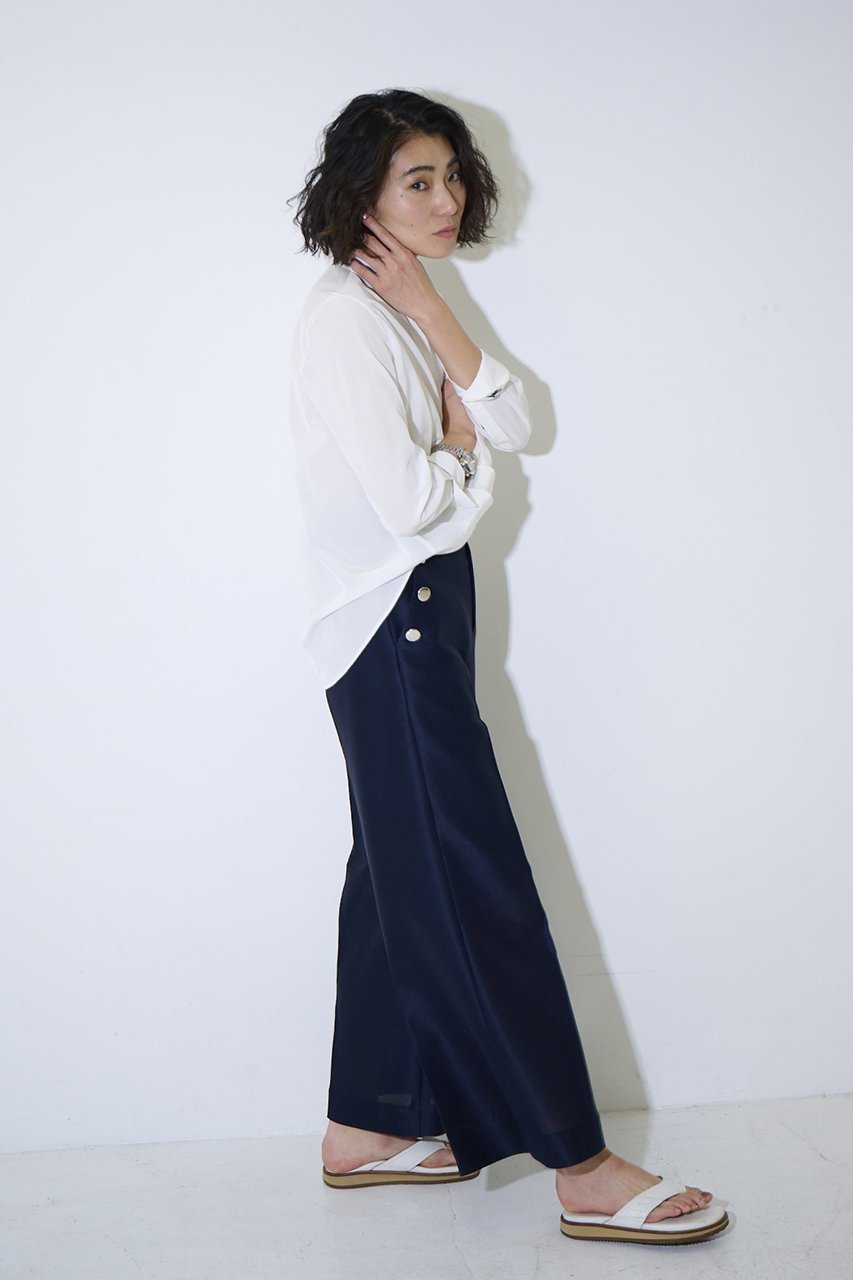 【エムフィル/M Fil】のトリアセテート コットン タイプライター フロントタックブラウス 人気、トレンドファッション・服の通販 founy(ファニー) 　ファッション　Fashion　レディースファッション　Fashion for Women　トップス・カットソー　Cut & Sew Tops　シャツ・ブラウス・オフィスカジュアル　Elegant Blouses & Button-Ups　カフス　Cuff Design　スリーブ　Sleeve, Long Sleeve / Short Sleeve　タイプライター　Typewriter Fabric, Crisp Cotton　フォルム　Silhouette, Form　ロング　Long, Long-Length　other-8|ID: prp329100004902997 ipo3291000000036825625