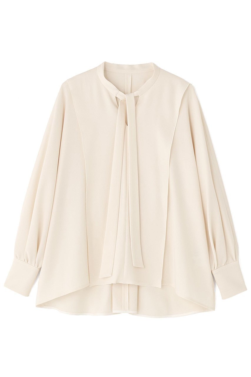 【アドーア/ADORE】のバックサテンジョーゼットブラウス インテリア・キッズ・メンズ・レディースファッション・服の通販 founy(ファニー) 　ファッション　Fashion　レディースファッション　Fashion for Women　トップス・カットソー　Cut & Sew Tops　シャツ・ブラウス・オフィスカジュアル　Elegant Blouses & Button-Ups　バッグ　Bags　シンプル　Simple, Minimal　スタンダード　Standard, Basic　スリーブ　Sleeve, Long Sleeve / Short Sleeve　フロント　Front, Front Design　ロング　Long, Long-Length　エレガント 上品　Elegant　ホワイト|ID: prp329100004902999 ipo3291000000036695040