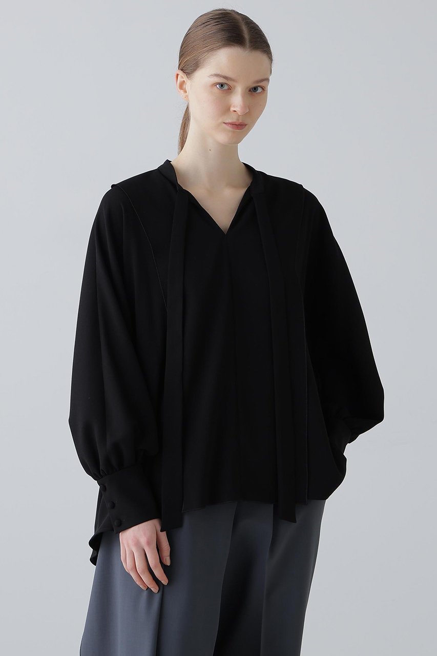 【アドーア/ADORE】のバックサテンジョーゼットブラウス 人気、トレンドファッション・服の通販 founy(ファニー) 　ファッション　Fashion　レディースファッション　Fashion for Women　トップス・カットソー　Cut & Sew Tops　シャツ・ブラウス・オフィスカジュアル　Elegant Blouses & Button-Ups　バッグ　Bags　シンプル　Simple, Minimal　スタンダード　Standard, Basic　スリーブ　Sleeve, Long Sleeve / Short Sleeve　フロント　Front, Front Design　ロング　Long, Long-Length　エレガント 上品　Elegant　other-2|ID: prp329100004902999 ipo3291000000036695041