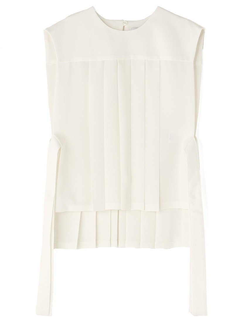 【アドーア/ADORE】のライトツイルブラウス インテリア・キッズ・メンズ・レディースファッション・服の通販 founy(ファニー) 　ファッション　Fashion　レディースファッション　Fashion for Women　トップス・カットソー　Cut & Sew Tops　キャミソール&ノースリーブ　Camisoles & Sleeveless Tops　シャツ・ブラウス・オフィスカジュアル　Elegant Blouses & Button-Ups　ツイル　Twist, Twisted Detail　ドレープ　Drape, Draping Fabric　ノースリーブ　Sleeveless, No-Sleeve　プリーツ　Pleats, Pleated　エレガント 上品　Elegant　ホワイト|ID: prp329100004903006 ipo3291000000036695093