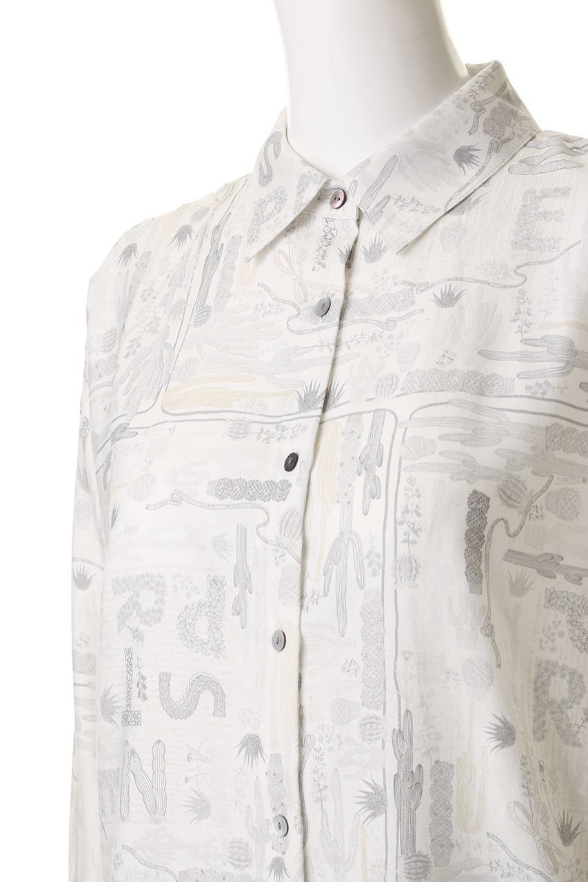 【プリスティン/PRISTINE】のWinter cactus シャツ 人気、トレンドファッション・服の通販 founy(ファニー) 　ファッション　Fashion　レディースファッション　Fashion for Women　トップス・カットソー　Cut & Sew Tops　シャツ・ブラウス・オフィスカジュアル　Elegant Blouses & Button-Ups　冬　Winter / This Winter　おすすめ　Recommended / Our Picks　カフス　Cuff Design　シンプル　Simple, Minimal　スリーブ　Sleeve, Long Sleeve / Short Sleeve　フラワー　Flower, Floral　プリント　Print, Printed Pattern　モダン　Modern, Contemporary　ロング　Long, Long-Length　ワイド　Wide, Wide Fit　other-5|ID: prp329100004903007 ipo3291000000036695100