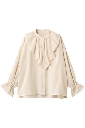 【ナナデコール/nanadecor】のエアリーサテンフリルブラウス 人気、トレンドファッション・服の通販 founy(ファニー) ファッション Fashion レディースファッション Fashion for Women トップス・カットソー Cut & Sew Tops シャツ・ブラウス・オフィスカジュアル Elegant Blouses & Button-Ups エアリー Airy Texture サテン Satin, Glossy Fabric スタンド Stand Collar, Upright Stand スリーブ Sleeve, Long Sleeve / Short Sleeve フリル Frill, Ruffle フロント Front, Front Design ロング Long, Long-Length |ID:prp329100004903017